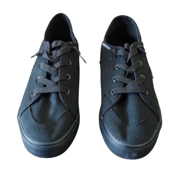 Hash Bubbie Size 11Convertible Women Canvas Sneakers Lace-Up Classic Black Shoes - Picture 2 of 10